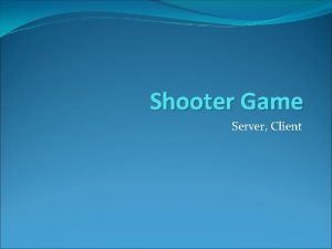Shooter Game Server Client ClientServer Client num Players