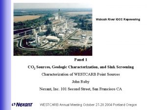 Wabash River IGCC Repowering Panel 1 CO 2