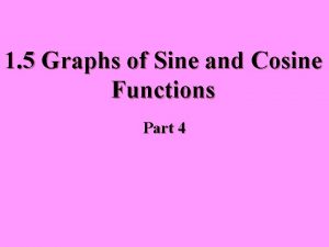 1 5 Graphs of Sine and Cosine Functions