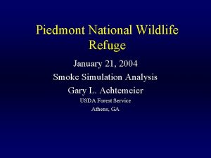 Piedmont National Wildlife Refuge January 21 2004 Smoke