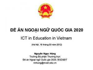 N NGOI NG QUC GIA 2020 ICT in