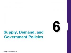 Supply Demand and Government Policies Copyright 2010 Cengage