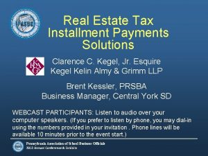 Real Estate Tax Installment Payments Solutions Clarence C