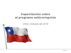 Capacitacin sobre el programa anticorrupcin Chile Octubre del