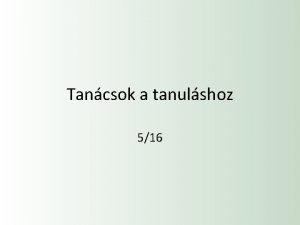 Tancsok a tanulshoz 516 Dalismtls v eleji dalunk