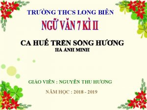 TRNG THCS LONG BIN GIO VIN NGUYN THU