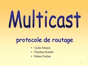 protocole de routage Ccile Munier Christine Krauth Fabien