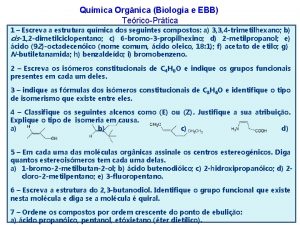 Qumica Orgnica Biologia e EBB TericoPrtica 1 Escreva