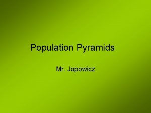 Population Pyramids Mr Jopowicz Population Pyramids Population pyramids