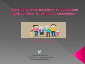 Consideraciones para tener en cuenta con nuestros nios