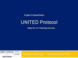 English Extraordinaires UNITED Protocol Steps for CoTeaching Success