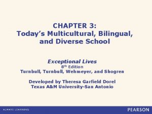 CHAPTER 3 Todays Multicultural Bilingual and Diverse School