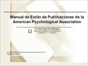 Manual de Estilo de Publicaciones de la American
