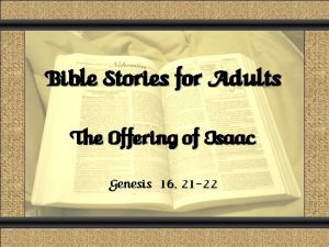 Comunicacin y Gerencia The Offering of Isaac Bible