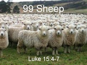 99 Sheep Luke 15 4 7 Luke 15