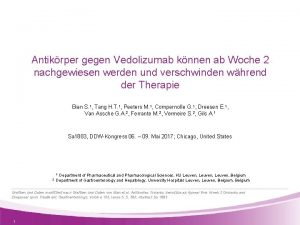 Antikrper gegen Vedolizumab knnen ab Woche 2 nachgewiesen