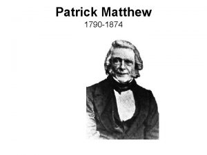 Patrick Matthew 1790 1874 Early Life Born into