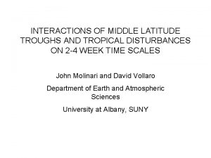 INTERACTIONS OF MIDDLE LATITUDE TROUGHS AND TROPICAL DISTURBANCES