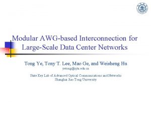 Modular AWGbased Interconnection for LargeScale Data Center Networks