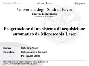 Universit degli Studi di Pavia Facolt di Ingegneria
