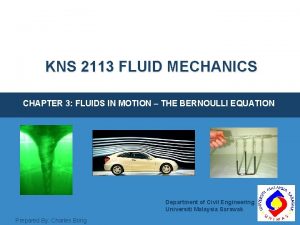 KNS 2113 FLUID MECHANICS CHAPTER 3 FLUIDS IN