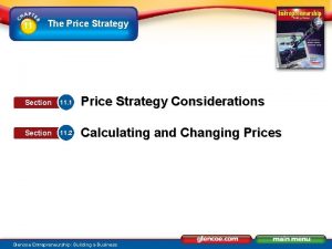 11 The Price Strategy Section 11 1 Price