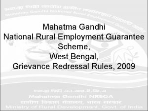 Mahatma Gandhi National Rural Employment Guarantee Scheme West