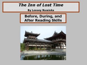 The Inn of Lost Time By Lensey Namioka