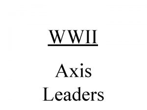 WWII Axis Leaders Italy Benito Mussolini Fascism in