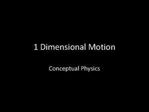 1 Dimensional Motion Conceptual Physics Position and Displacement
