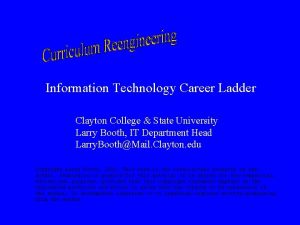 Information Technology Career Ladder Clayton College State University