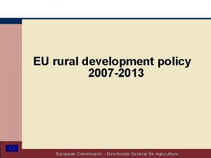 EU rural development policy 2007 2013 European Commission
