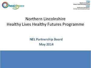 Northern Lincolnshire Healthy Lives Healthy Futures Programme NEL