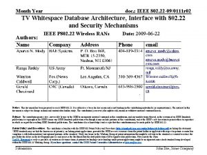 doc IEEE 802 22 090111 r 02 Month