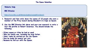 The Essex Rebellion Website Help BBC Bitesize https