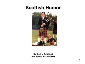 Scottish Humor By Don L F Nilsen and