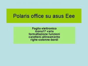 Polaris office su asus Eee Foglio elettronico icona