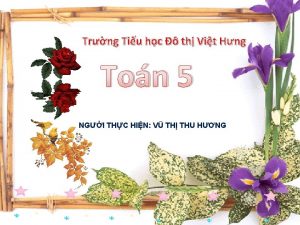 Trng Tiu hc th Vit Hng Ton 5
