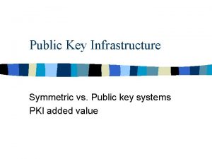 Public Key Infrastructure Symmetric vs Public key systems