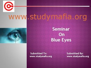 www studymafia org Seminar On Blue Eyes Submitted