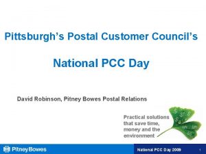 Pittsburghs Postal Customer Councils National PCC Day David