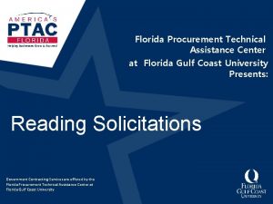 Helping Businesses Grow Succeed Florida Procurement Technical Assistance