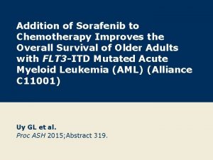 Addition of Sorafenib to Chemotherapy Improves the Overall