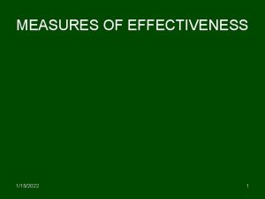 MEASURES OF EFFECTIVENESS 1152022 1 SUBTELTY EVERYWHERE Stop