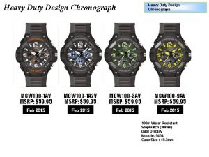 Heavy Duty Design Chronograph Heavy Duty Design Chronograph