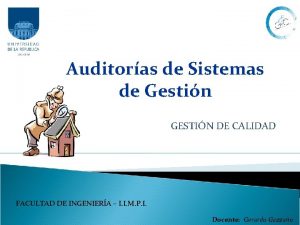 Auditoras de Sistemas de Gestin GESTIN DE CALIDAD