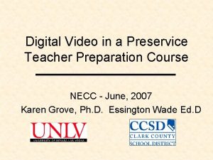 Digital Video in a Preservice Teacher Preparation Course