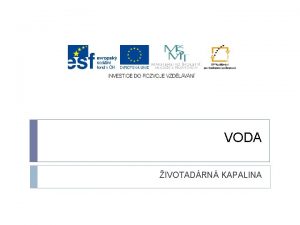 VODA IVOTADRN KAPALINA VODA hydrosfra veker vodstvo na