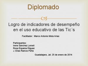 Diplomado Logro de indicadores de desempeo en el