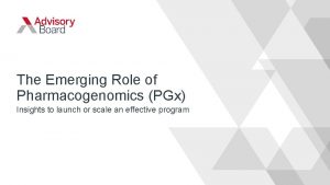 The Emerging Role of Pharmacogenomics PGx Insights to